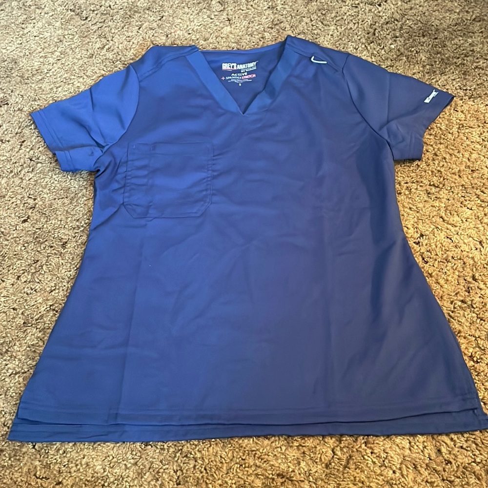 Grey's Anatomy Navy Blue V-Neck Medical Scrub Top